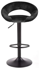 Scaun de bar H102 velvet negru