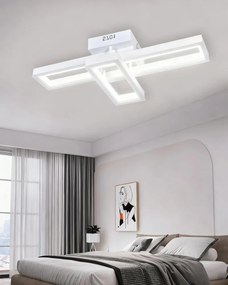 Lustră 5701 WH cu Telecomandă, 50×2W, 3 Culori de Lumină, 560×250×110 mm