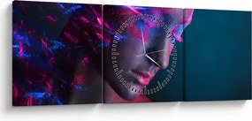 Tablou strălucitor a femeii (cu ceas) (90x30 cm)