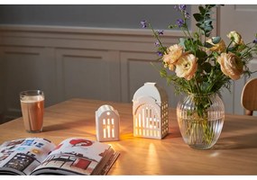 Sfeșnic din ceramică Kähler Design Urbania Lighthouse Smithy, alb