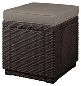 Scaun cub, maro cu pernă taupe caldă