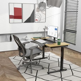 HALDEN birou cu reglare electrică a înălțimii, 120x60 cm negru-burlywood