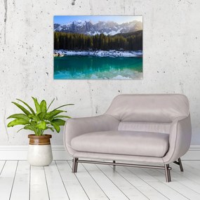 Tablou pe sticlă - Lacul Karersee (70x50 cm)