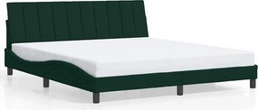 vidaXL Cadru de pat fără saltea, Hanko, verde închis, 180x200 cm, catifea