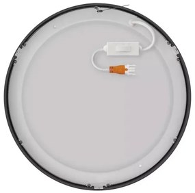 Plafonieră LED/28,5W/230V 3000/3500/4000K d. 30 cm negru