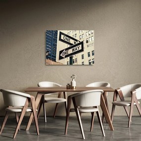 Tablou pe sticlă - New York ONE WAY (70x50 cm)