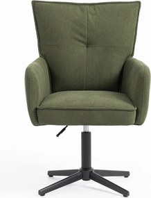 HR250CROSS Scaun Catifea Reiată Premium culoare verde salvie Bază Neagră