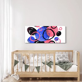 Tablou - Motiv cercuri în culori vii (120x50 cm)