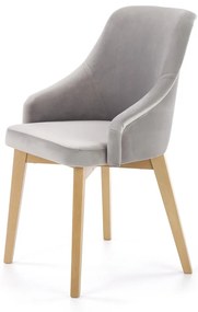 Scaun Toledo 2 velvet gri/stejar miere Solo 265