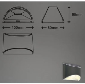 Briloner 3133015 - Aplica de perete solară cu LED/2W/3,7V IP44 3000K