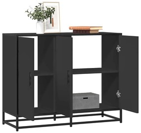 vidaXL Servantă, negru, 94x35x76 cm, lemn prelucrat