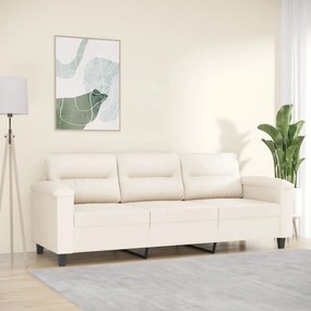 Canapea cu 3 locuri, bej, 180 cm, tesatura microfibra Bej, 210 x 77 x 80 cm