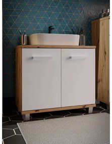 Dulap de baie VENOM alb/stejar Artisan