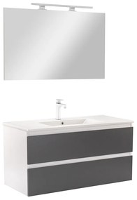 Mobilier complet de baie Vario Forte 100 alb-antracit