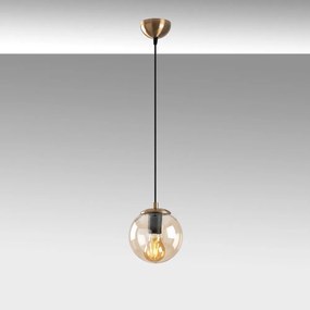 Lustră aurie cu abajur din sticlă ø 15 cm Efe – Opviq lights