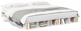 3280447 vidaXL Cadru de pat, alb, 200x200 cm, lemn prelucrat