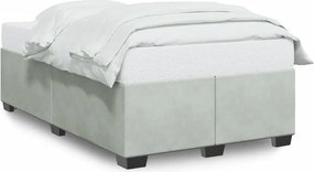 vidaXL Cadru de de pat fără saltea Gri deschis 120x190 cm catifea