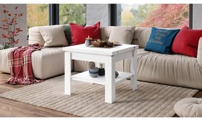 Măsuță de cafea pliabilă cu raft LIA alb