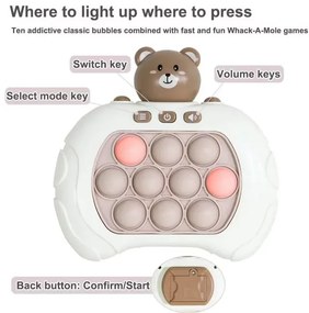 Joc electronic cu senzori pentru copii - Quick Push - urs
