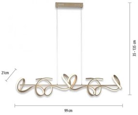 Lustră LED pe cablu dimabilă CURLS LED/40,8W/230V Leuchten Direkt 19033-60