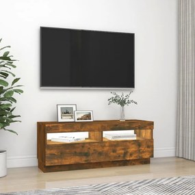 Comoda TV cu lumini LED, stejar fumuriu, 100x35x40 cm Stejar afumat, 100 x 35 x 40 cm, 1