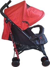 Carucior sport tip umbrela Baby Care™ PRO 803B , Spatar reglabil in 7 trepte, Pozitie somn, Amortizoare, Frana picior,Pliabil , Rosu cu Imprimeu
