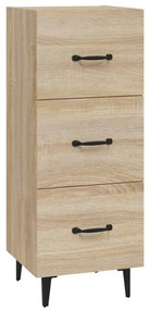 812351 vidaXL Servantă, stejar sonoma, 34,5x34x90 cm, lemn compozit