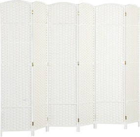 HOMCOM Paravan Decorativ pliabil cu 6 panouri, 240x170 cm, Negru | Aosom Romania