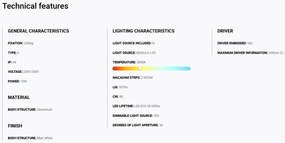 Spot LED incastrabil TULIPA White recessed downlight 10W 36° 3000K CRI90 casambi IP44