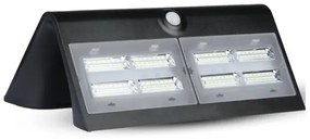 LED lampă solară de perete cu senzor, 7W, 4000K, IP65, 4000 mAh, negru