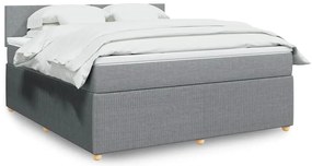 vidaXL Pat continental, gri deschis, 180x200 cm, material textil