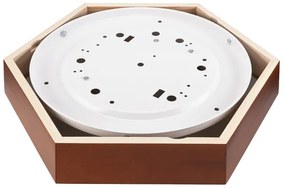 Plafonieră HEX 2xE27/60W/230V diam. 43 cm pin maro