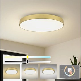 Brilagi-LED Plafonieră POOL LED, 128 W, 230 V, 3000/4000/6000K, Ø100 cm, auriu