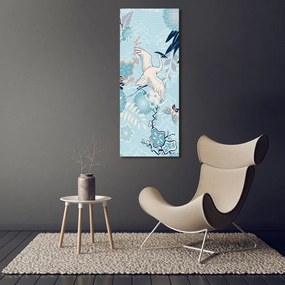 Tablou canvas Crane și flori