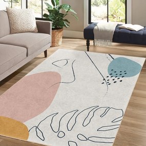 Covor crem lavabil 80x150 cm Abstract Shapes – Mila Home