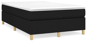 vidaXL Pat box spring cu saltea, negru, 120x190 cm, catifea