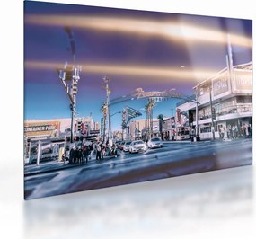 Tablou pe sticlă cu strada în Las Vegas (70x50 cm)