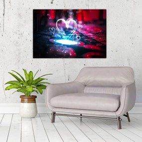 Tablou cu inima iluminată (90x60 cm)