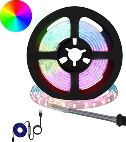 vidaXL Bandă LED 2 pcs Negru și transparent 1300 mm Cupru și Plastic