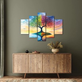 Tablou – Arbore pictat al anotimpurilor (150x105 cm)