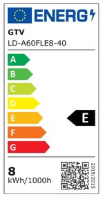 Bec cu filament E27, cu lumină neutră 8 W – GTV