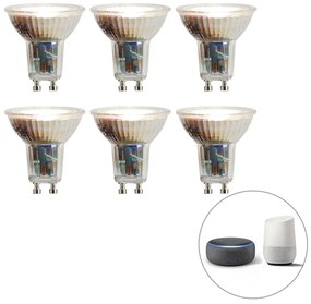 Set de 6 lămpi LED inteligente GU10 reglabile în Kelvin 4,8W 400 lm 1800K - 6500K