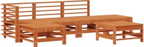 vidaXL Set de lounge pentru grădină 5 pcs Maro Ceară Lemn masiv de pin