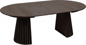 Masa rotunda extensibila Valhalla Wood 120-200cm, stejar inchis