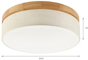 Brilagi - Plafonieră LED BELLADONNA, 36 W, 230 V, Ø 40 cm, crem/stejar