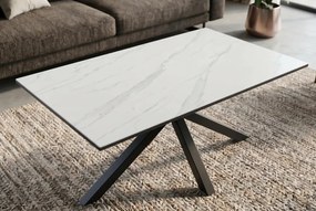 Masuta de cafea cu blat ceramic GALAXIE Alb 100x60cm