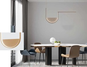 Lustra design modern LED DECO negru/ gri deschis