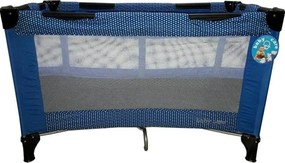 Patut Pliant, Tarc copii Baby Care™ PRO, Pliabil pe 2 Niveluri, plasa tantari,geanta transport inclusa, Albastru