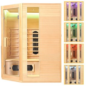 Infračervená sauna/tepelná kabína Nyborg E150K s keramikou, panelovým radiátorom a drevom Hemlock