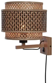 Aplica de perete eco din bambus Bhutan/Shade 2520 bl/nat, nat